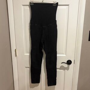 1822 Over Belly Maternity Black Jeggings